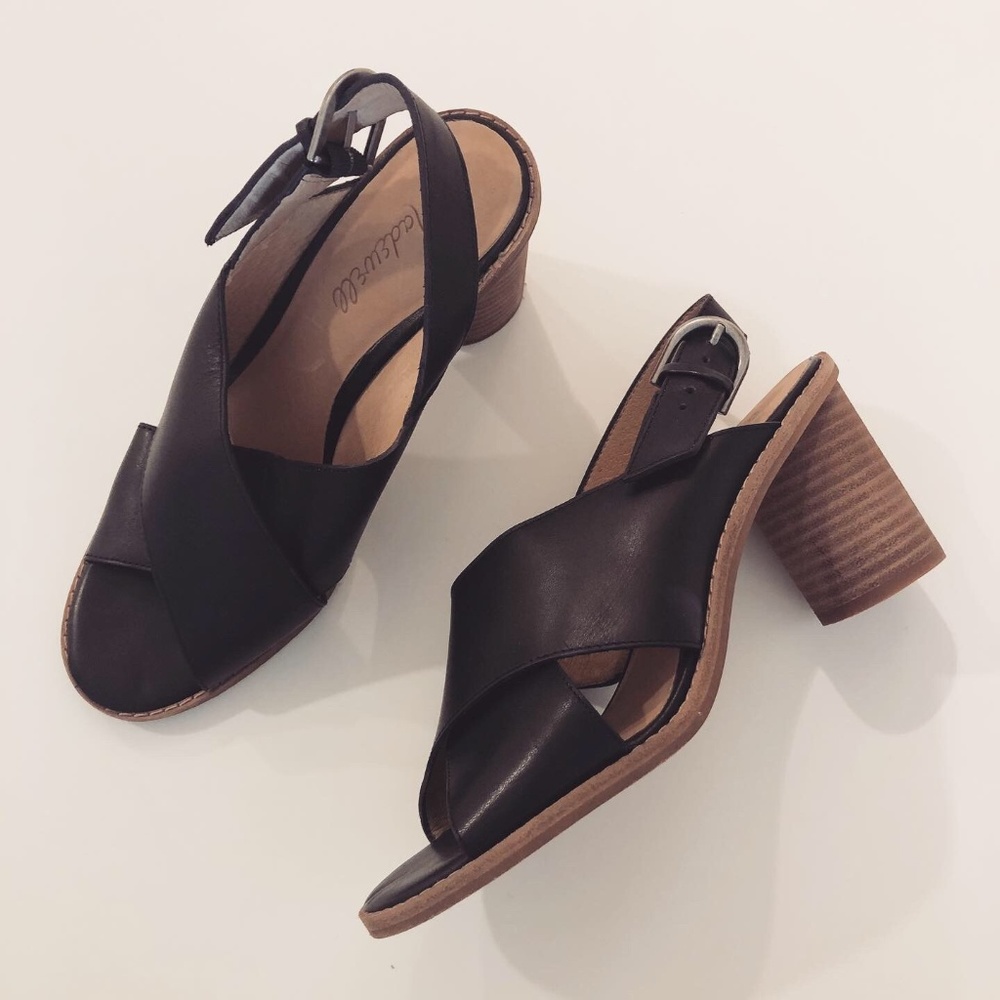 MADEWELL The Ruthie Crisscross Sandal in Leather